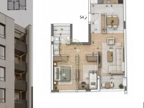 Sale, two bedroom apartment, 57m², Pantelej, Niš - image 6
