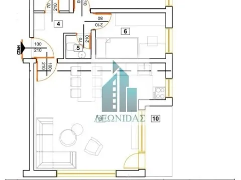Sale, two bedroom apartment, 60m², Donja Vrežina, Niš