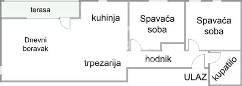 Osnova stana sa rasporedom prostorija. - image 14