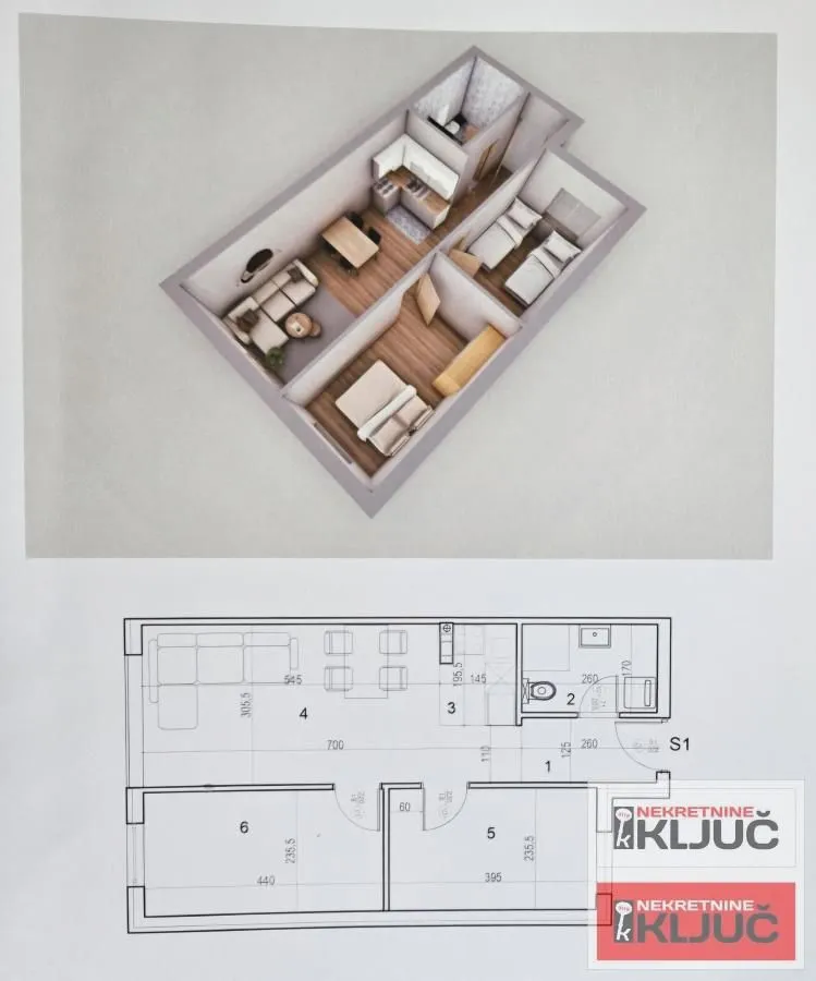 Prodaja, dvosoban stan, 47m², Klisa, Novi Sad Sve Podlokacije