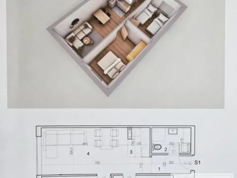 Sale, two bedroom apartment, 47m², Klisa, Novi Sad Sve Podlokacije - image 2