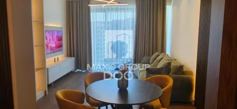 Living room with sofa set, dining table and TV unit. - image 2