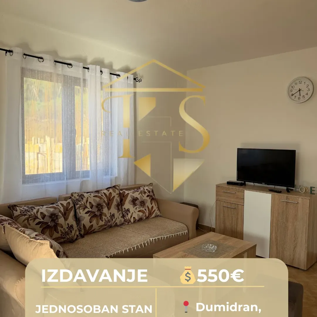Rent, one bedroom apartment, 40m², Dumidran, Tivat