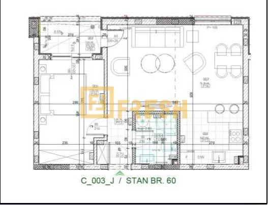Sale, one bedroom apartment, 49m², Zabjelo, Podgorica