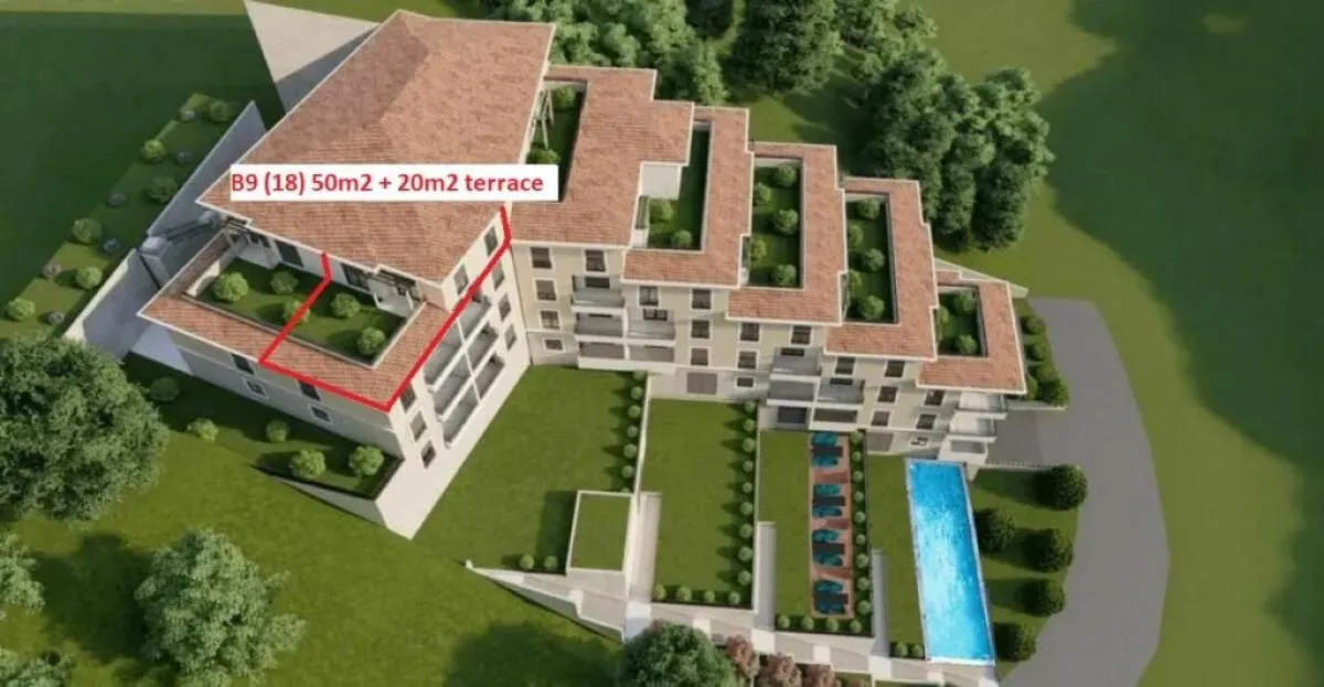 Sale, two bedroom apartment, 56m², Budva, Crna Gora
