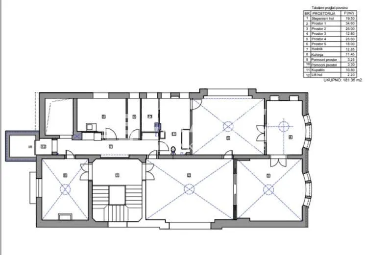 Floor plan of the property showing room layout.