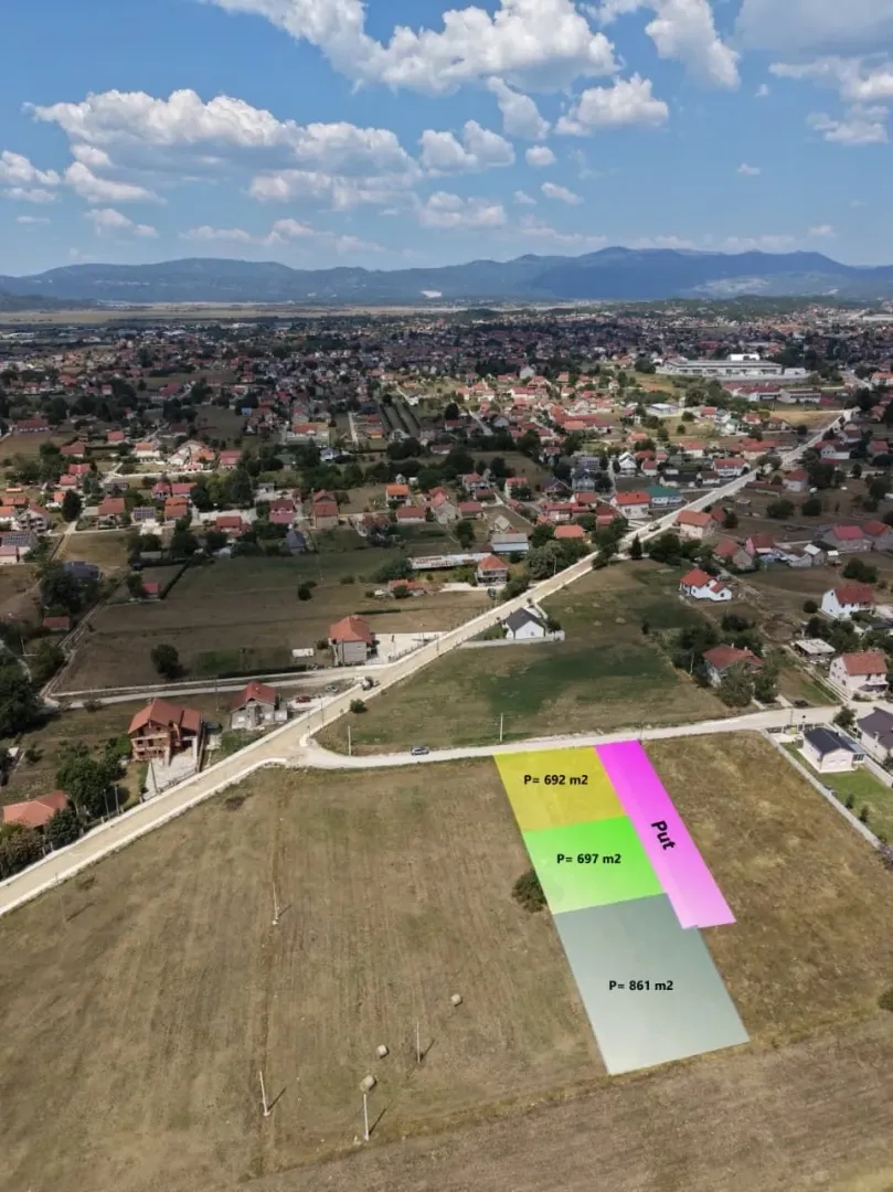Prodaja, plac, 861m², Kličevo, Nikšić