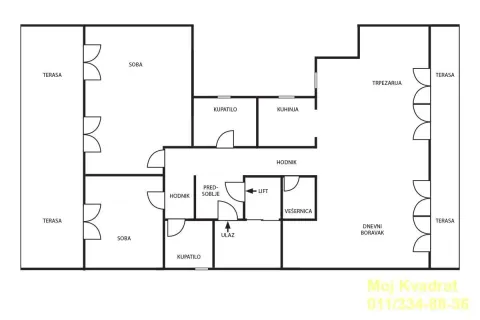 Sale, three bedroom apartment, 157m², Stari Grad, Beograd - image 19
