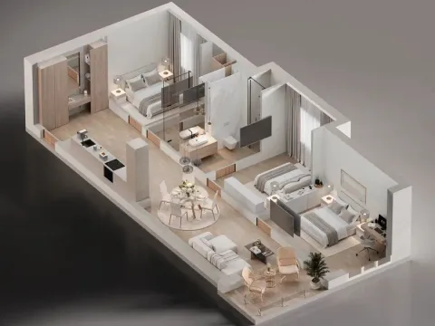 Sale, apartment, 52m², Bečići, Budva - image 2
