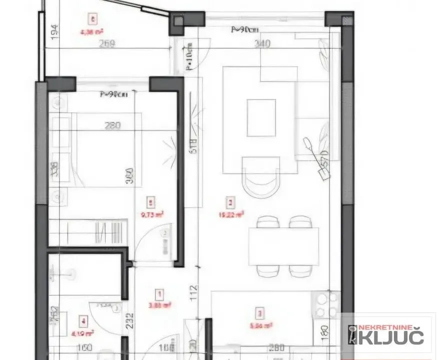 Sale, two bedroom apartment, 45m², Sremska Kamenica, Petrovaradin