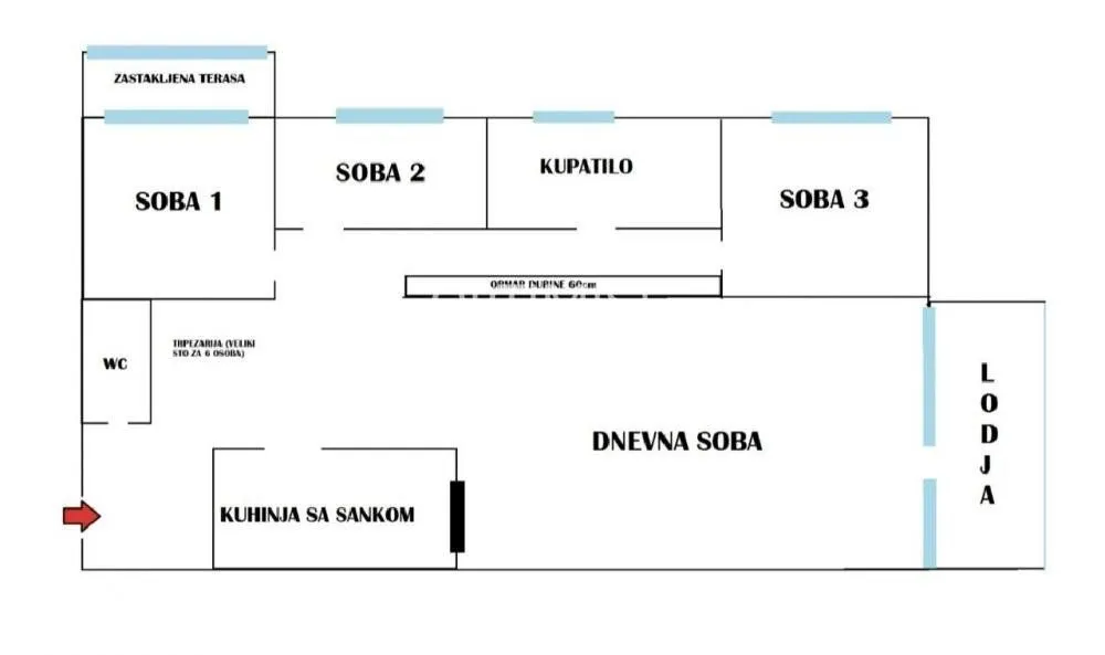 Sale, four bedroom apartment, 117m², Savski Venac, Beograd
