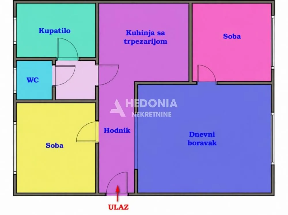 Floor plan showing the layout of the apartment.