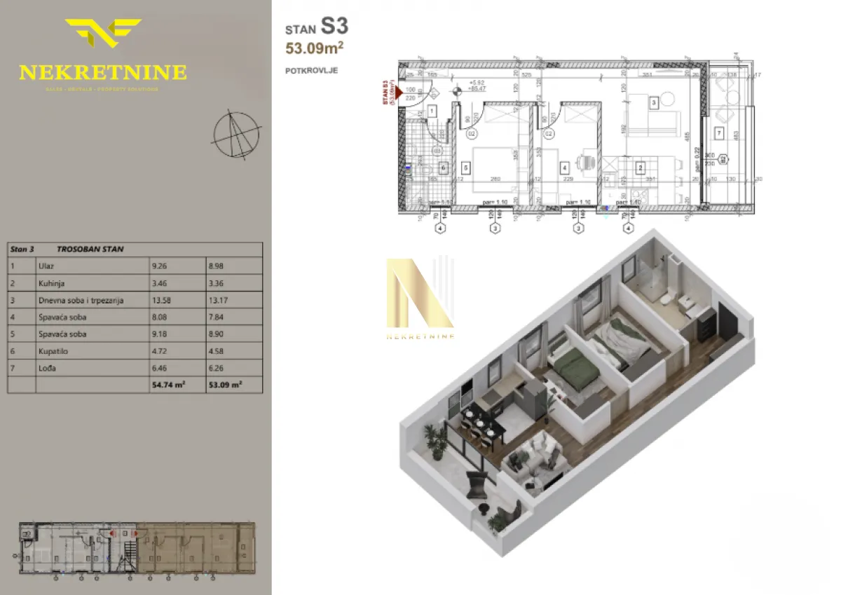 Prodaja, dvosoban stan, 53m², Veternička rampa, Novi Sad Sve Podlokacije