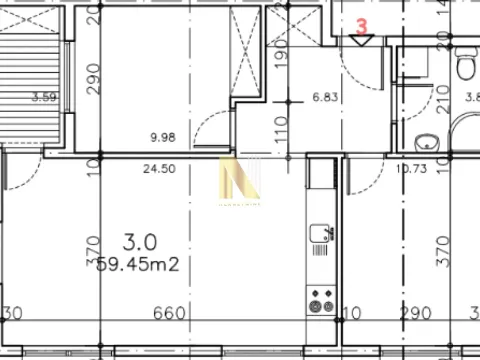 Sale, three bedroom apartment, 59m², Novi Majur, Petrovaradin