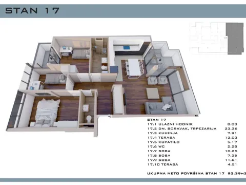 Prodaja, četvorosoban stan, 92m², Cvetkova Pijaca, Zvezdara Sve Podlokacije - image 2
