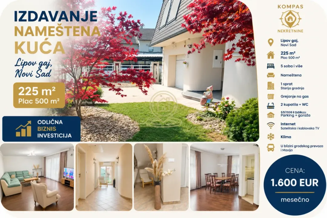 Rent, house, 225m², Veternik, Novi Sad Sve Podlokacije