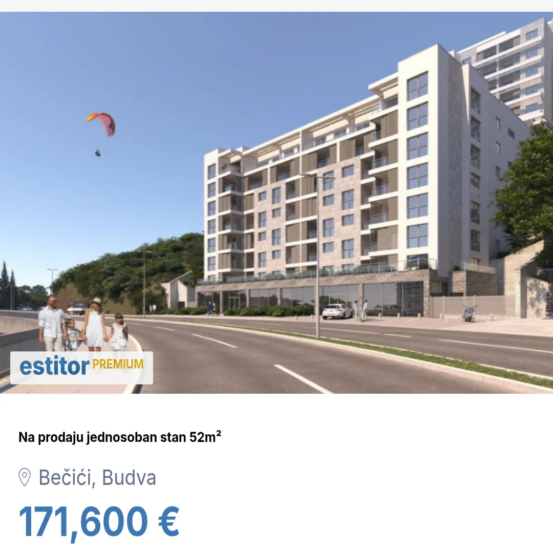 Sale, one bedroom apartment, 52m², Bečići, Budva