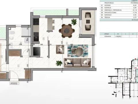 Sale, one bedroom apartment, 55m², Bar, Crna Gora - image 5