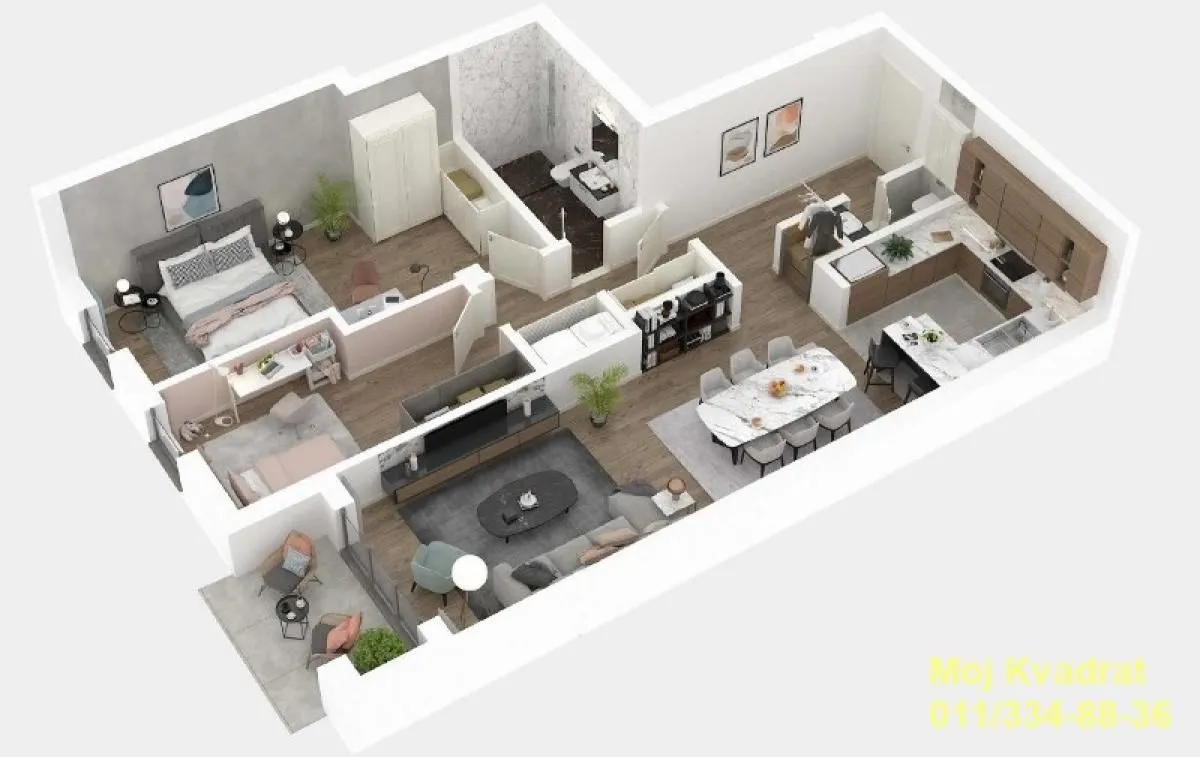 Prodaja, trosoban stan, 99m², Kalenić Pijaca, Vračar Sve Podlokacije