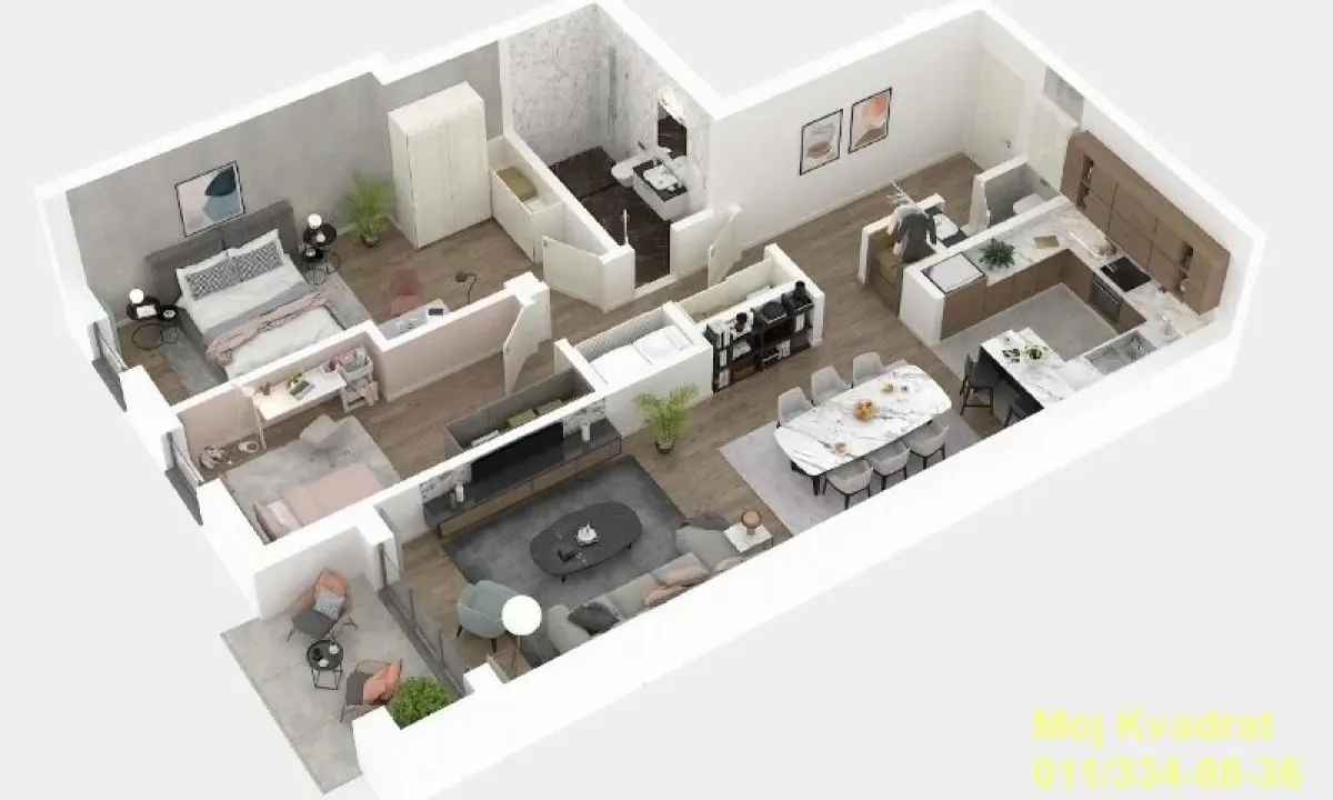 Prodaja, trosoban stan, 99m², Kalenić Pijaca, Vračar Sve Podlokacije