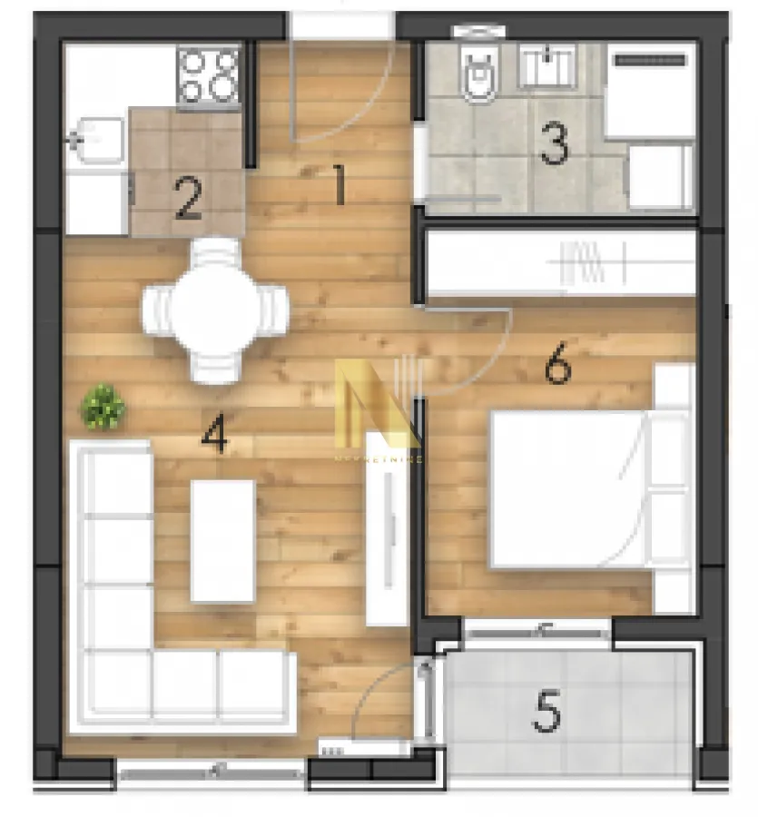 Prodaja, dvosoban stan, 37m², Bagljaš, Zrenjanin