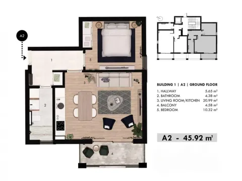 Prodaja, jednosoban stan, 45m², Donja Lastva, Tivat - image 2