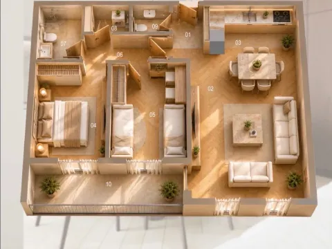 Sale, two bedroom apartment, 76m², Zabjelo, Podgorica - image 4