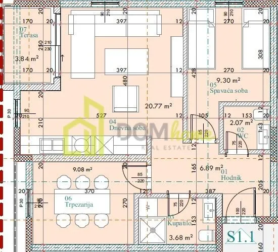 Prodaja, stan, 55m², Donja Gorica, Podgorica