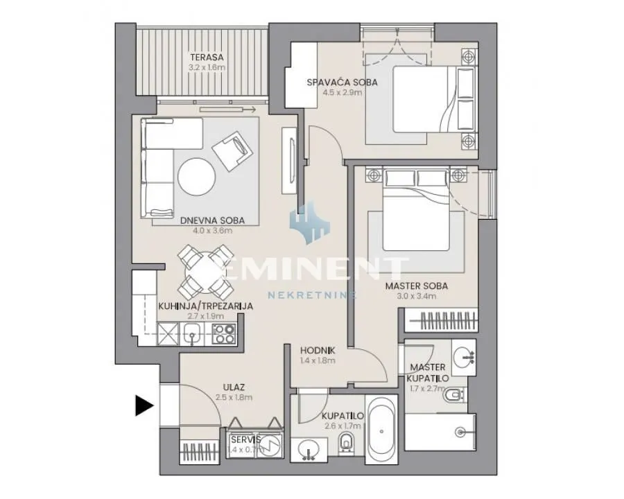 Sale, three bedroom apartment, 74m², Novi Beograd Blok 67, Novi Beograd Sve Podlokacije