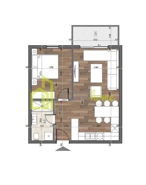 Prodaja, jednosoban stan, 47m², Donja Gorica, Podgorica
