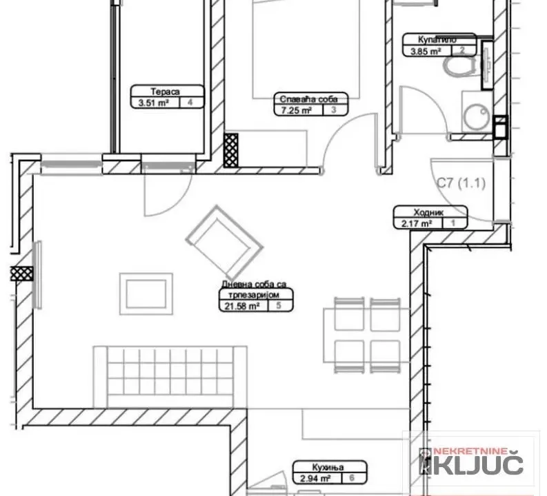 Prodaja, dvosoban stan, 40m², Telep, Novi Sad Sve Podlokacije