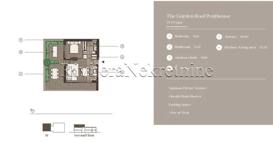 Prodaja, stan, 41m², Tivat, Crna Gora