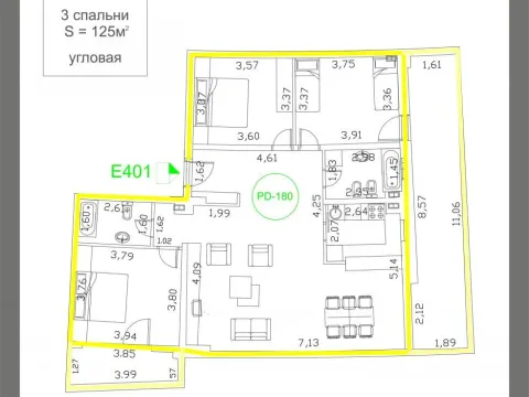 Sale, three bedroom apartment, 125m², Budva, Crna Gora - image 17