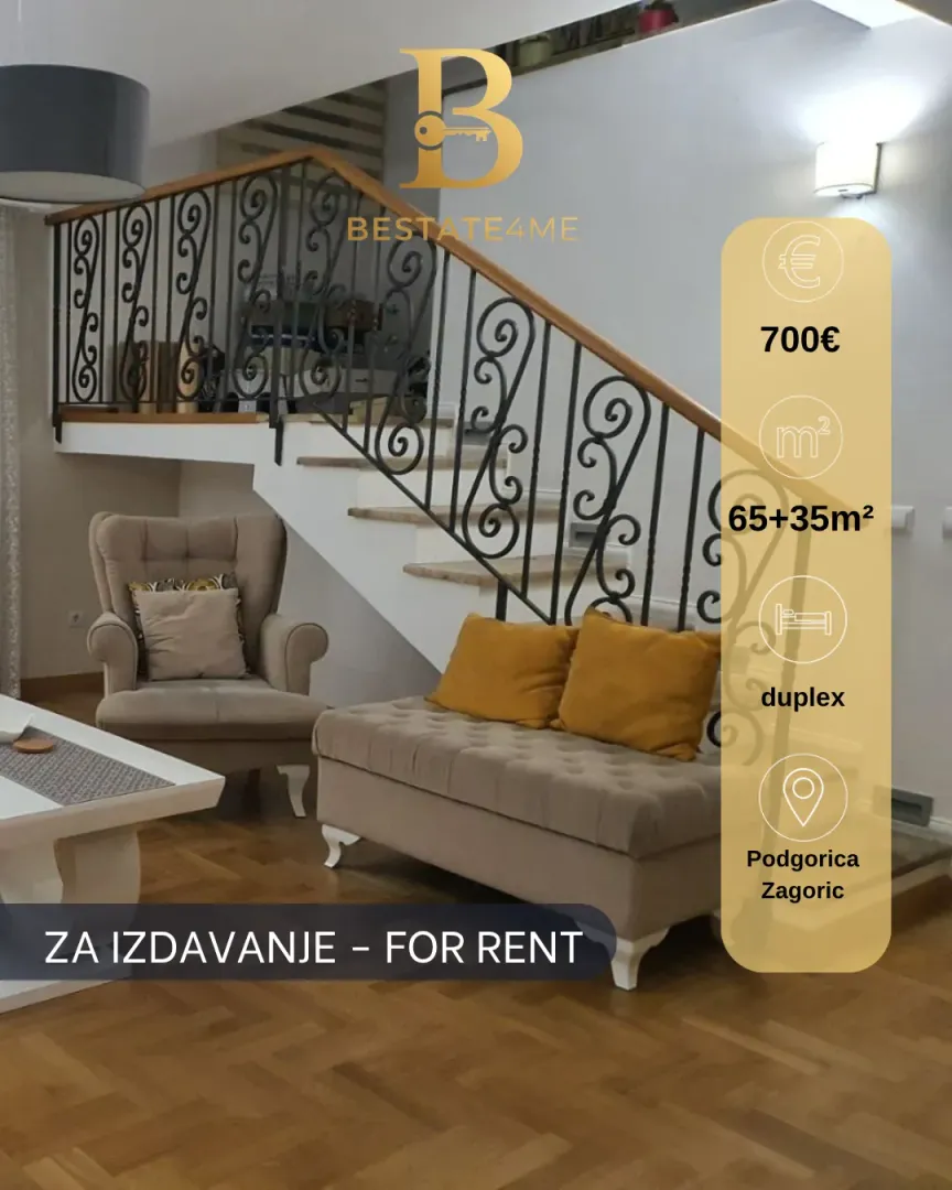 Izdavanje, stan, 100m², Zagorič, Podgorica