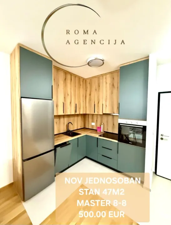 Rent, one bedroom apartment, 47m², Stari Aerodrom, Podgorica