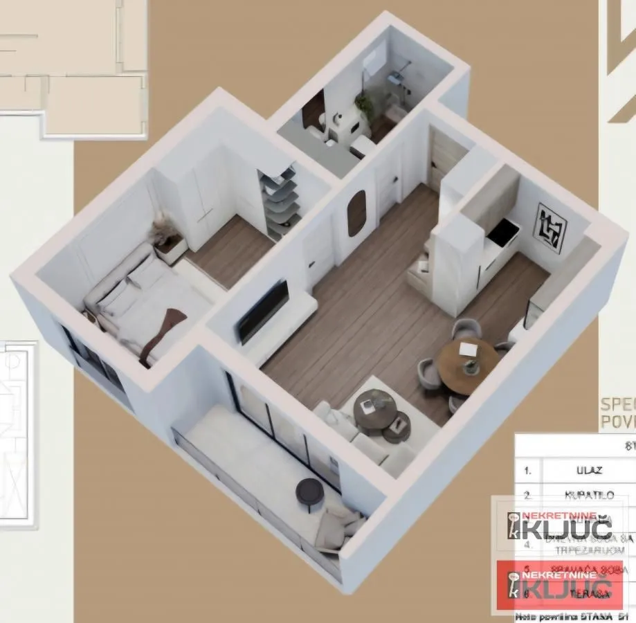 Prodaja, dvosoban stan, 48m², Veternik, Novi Sad Sve Podlokacije