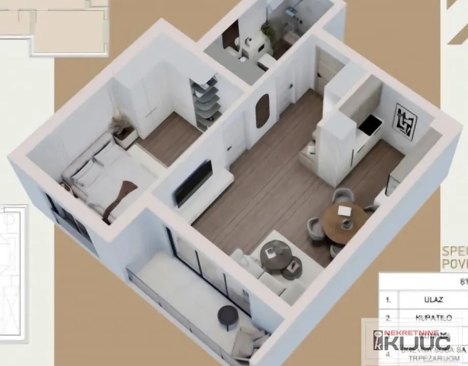 Prodaja, dvosoban stan, 48m², Veternik, Novi Sad Sve Podlokacije