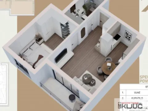 Prodaja, dvosoban stan, 48m², Veternik, Novi Sad Sve Podlokacije