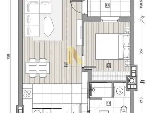 Prodaja, dvosoban stan, 46m², Nova Pazova, Stara Pazova - image 2