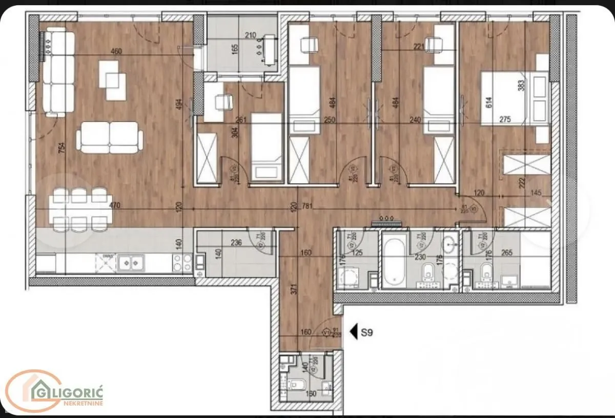 Prodaja, četvorosoban stan, 114m², Tošin bunar, Novi Beograd Sve Podlokacije