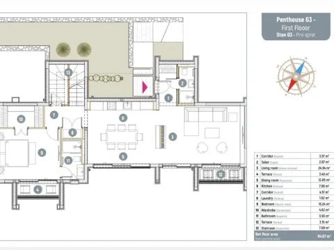 Prodaja, dvosoban stan, 164m², Donja Lastva, Tivat - image 10