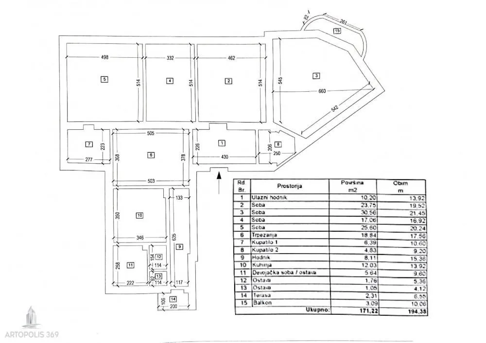 Sale, apartment, 171m², Savski Venac, Beograd