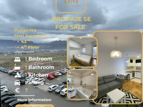 Sale, one bedroom apartment, 43m², Stari Aerodrom, Podgorica - image 1