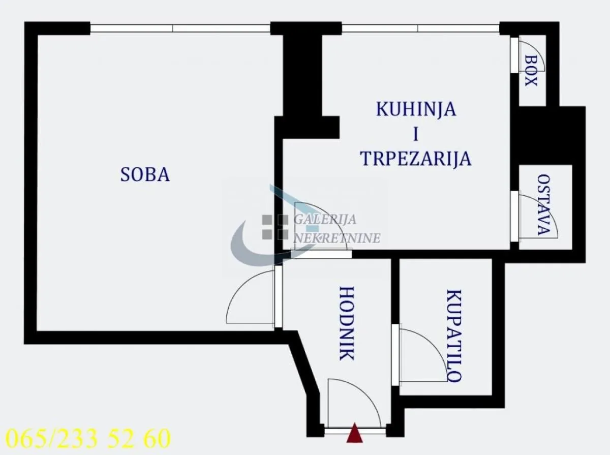 Sale, one bedroom apartment, 36m², Savski Venac, Beograd