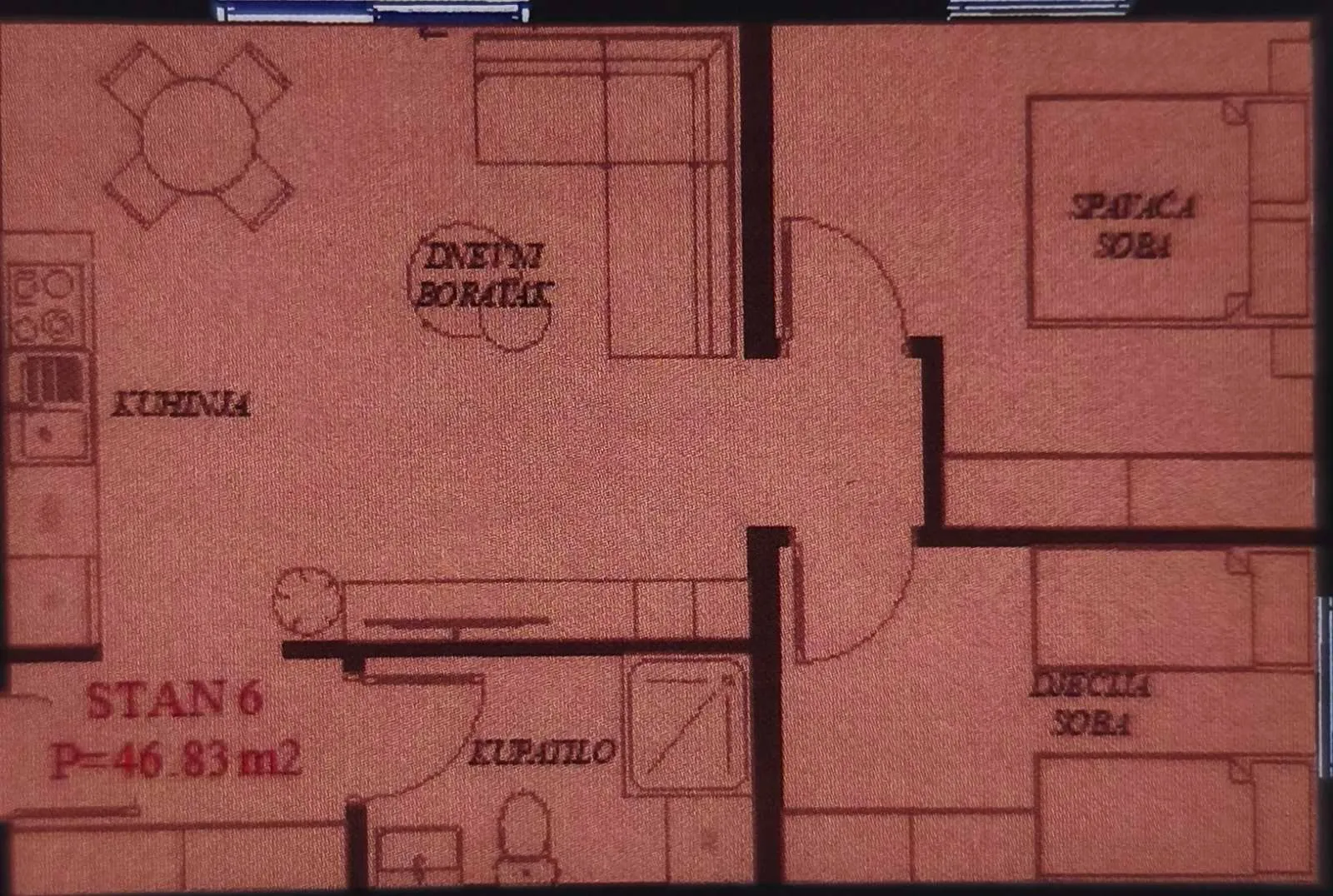 Prodaja, dvosoban stan, 52m², Gorica C, Podgorica