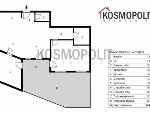 Prodaja, trosoban stan, 63m², Dušanovac, Voždovac Sve Podlokacije - image 12