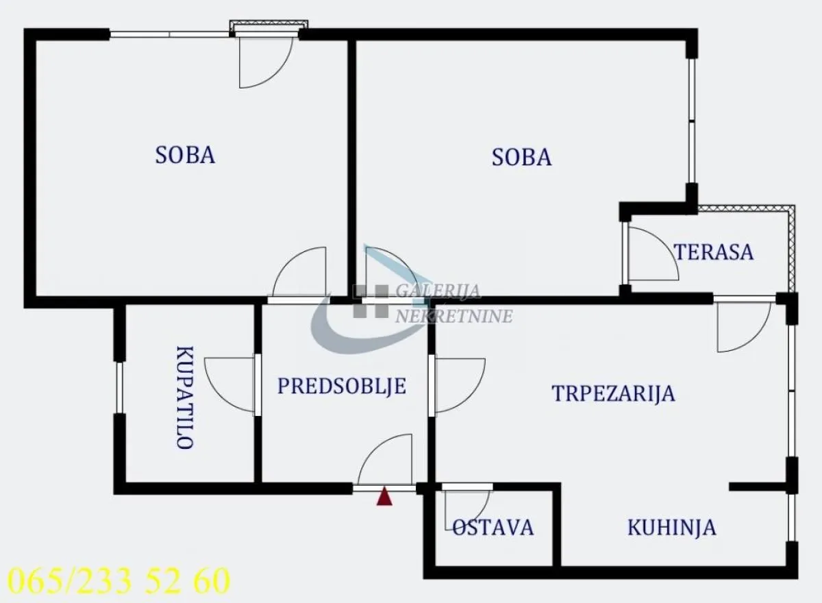 Prodaja, dvosoban stan, 61m², Slavujev Venac, Zvezdara Sve Podlokacije