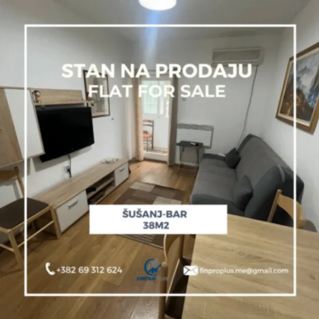 Sale, one bedroom apartment, 38m², Šušanj, Bar