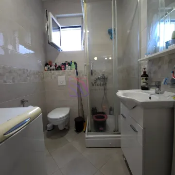 Kupatilo opremljeno tuš kabinom, umivaonikom, toaletom i veš mašinom. - image 11
