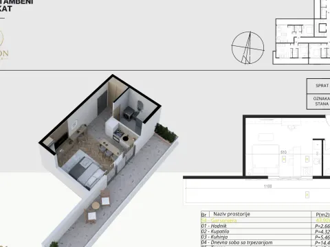 Prodaja, jednosoban stan, 52m², Podkošljun, Budva - image 11